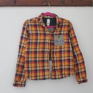 NWOT Flannel Knit Back and Pocket